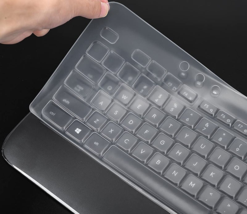 LEZE Keyboard Cover for Logitech MK545 & MK540 Wireless Keyboard, Logitech MK540 Keyboard Skin Protector - Clear - Image 2